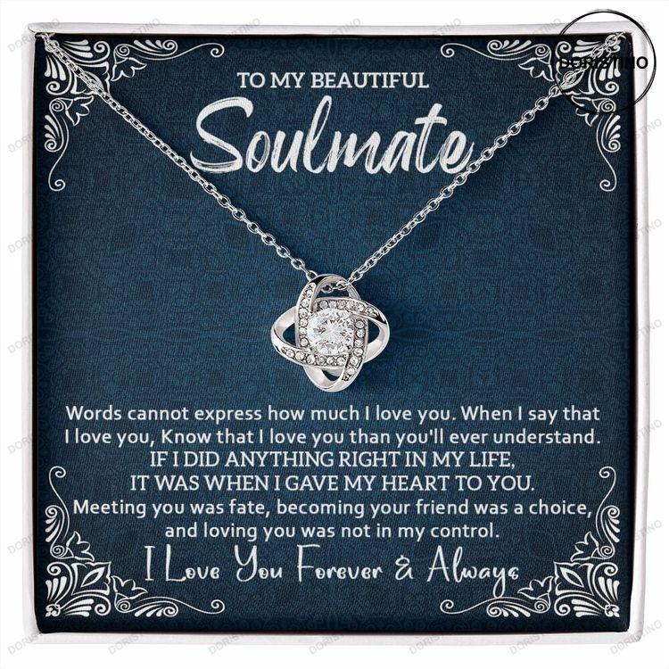 Soulmate Pendant Necklace To My Soulmate You Complete Me Girlfriendwife Gift Girlfriendwife Birthday Gift Anniversary Gift For Wife Doristino Awesome Necklace