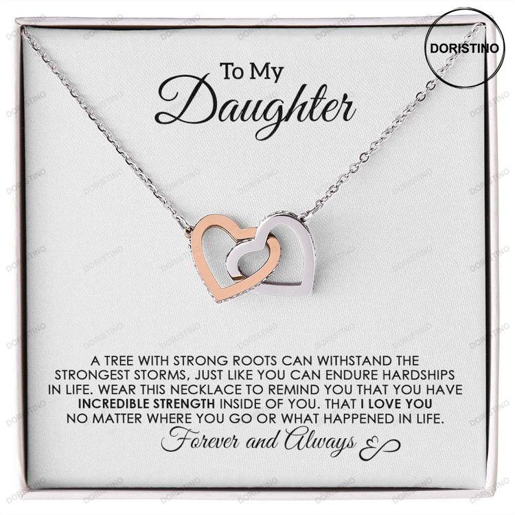 Special Daughter Interlocking Necklace Personalised Jewellery Girls Doristino Limited Edition Necklace
