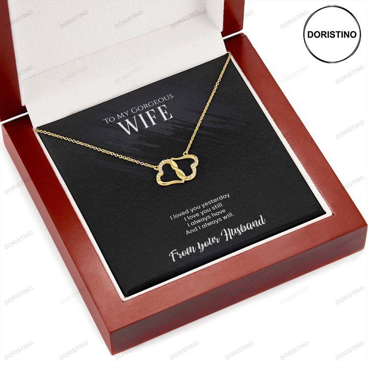 Stunning Gold Infinity Necklace For A Gorgeous Wife From Her Husband Doristino Limited Edition Necklace