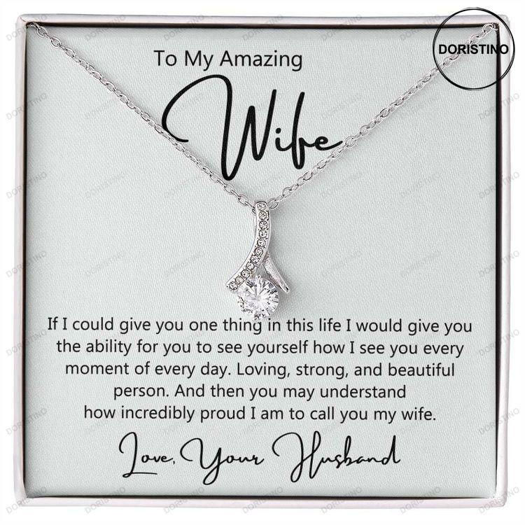 To My Amazing Wife To My Wife Happy Anniversary Necklace To My Future Wife Necklace Wife Necklace Gift Doristino Awesome Necklace