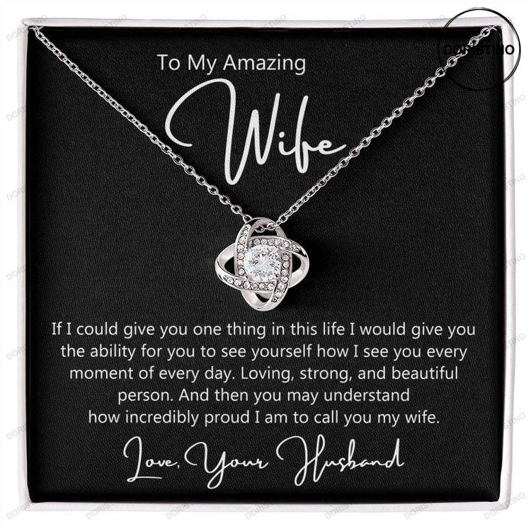 To My Amazing Wife To My Wife Necklace Future Wife Necklace To My Wife Happy Anniversary Necklace Remembrance Necklace Wife Doristino Trending Necklace