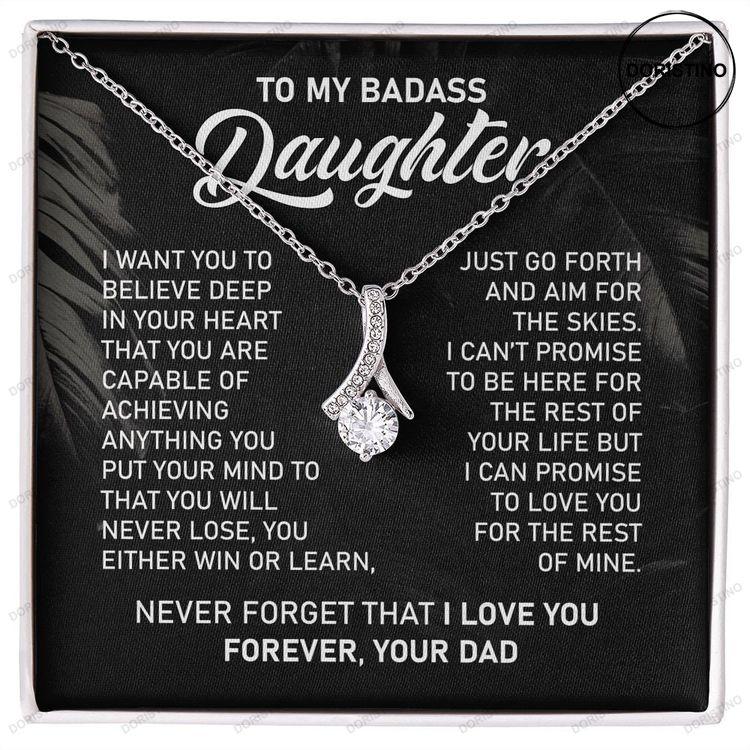 To My Badass Daughter Badass Daughter Necklace Badass Necklace To My Daughter Necklace Daughter Graduation Necklace Doristino Awesome Necklace