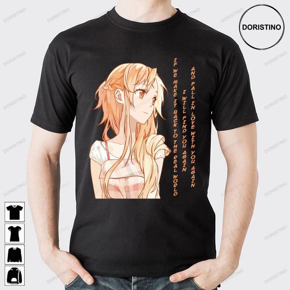 Beautiful Asuna Yuuki Sword Art Online Awesome Shirts