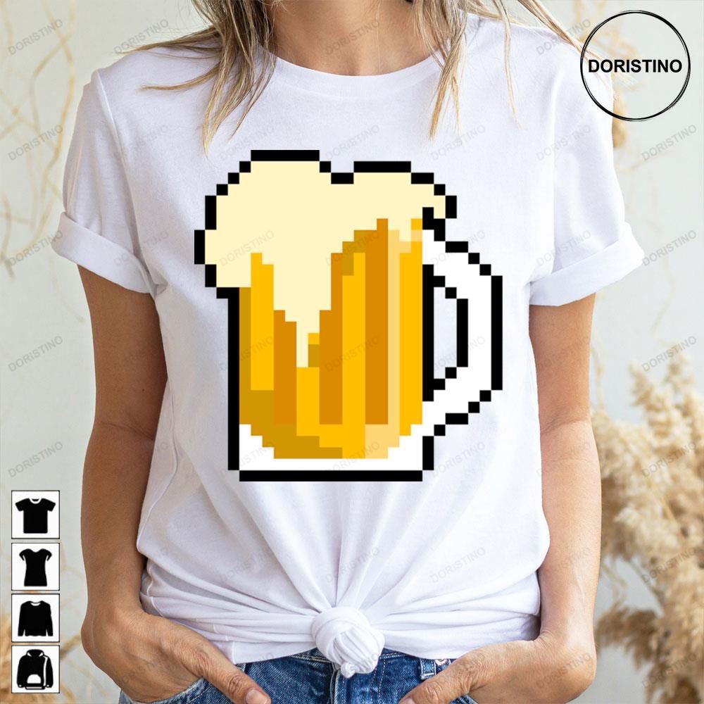 Beer Pixel Art Videogames Geek Awesome Shirts