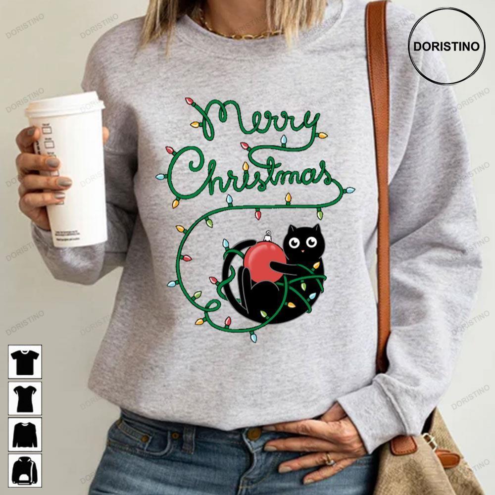 Cat Merry Christmas Light 2 Doristino Limited Edition T-shirts