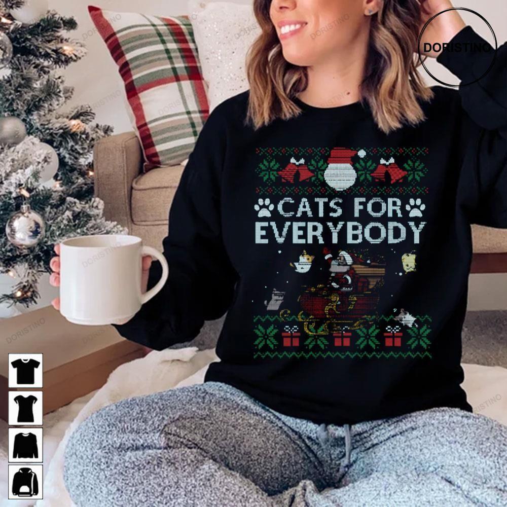Cats For Everybody Christmas Cute Cat Lover Ugly 2 Doristino Trending Style