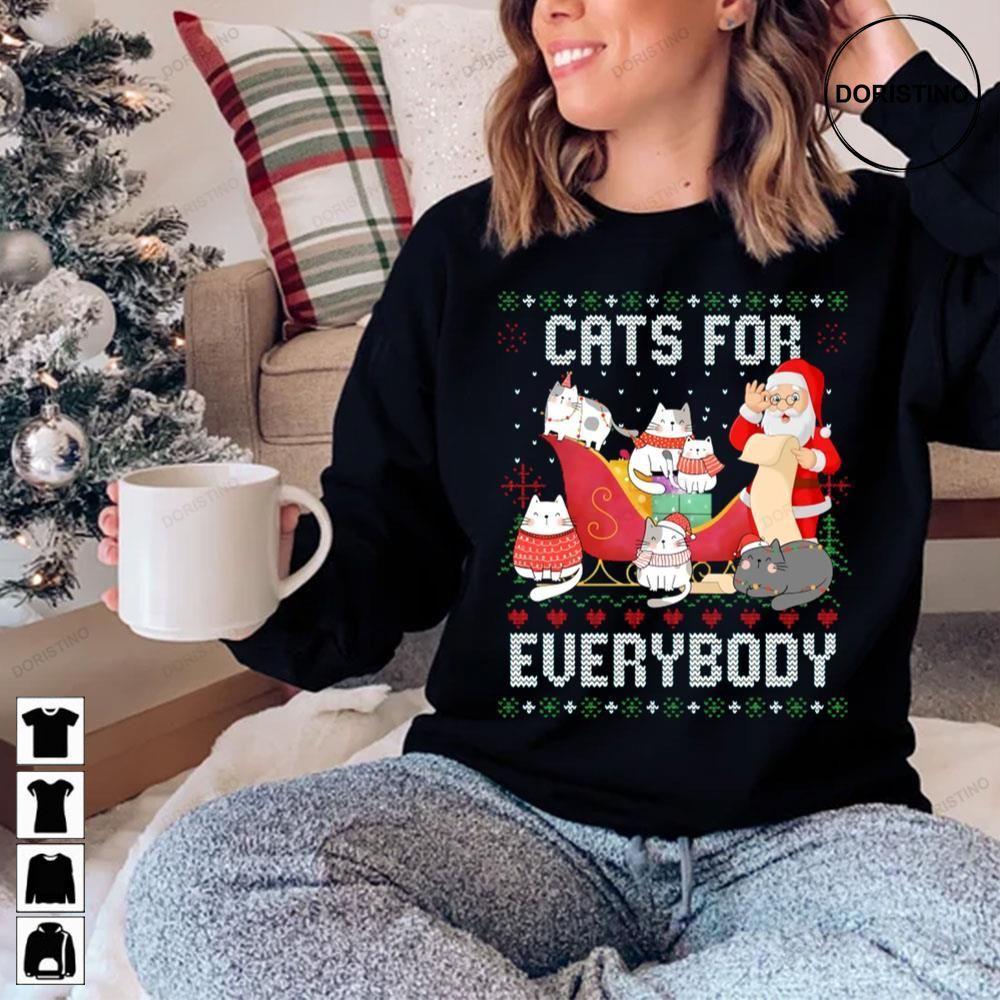 Cats For Everybody Christmas Ugly Cute Cat Lover 2 Doristino Limited Edition T-shirts