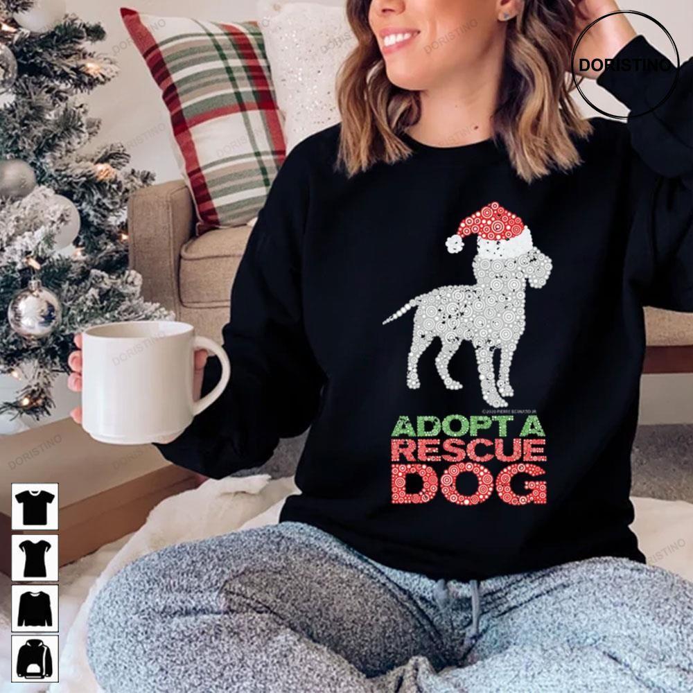 Christmas Adopt A Shelter Or Rescue Dog Circle Design 2 Doristino Limited Edition T-shirts