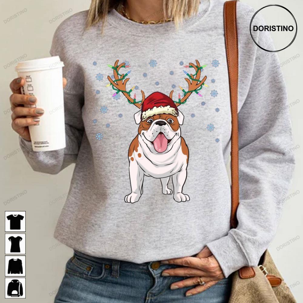 Christmas English Bulldog Reindeer Dog 2 Doristino Limited Edition T-shirts