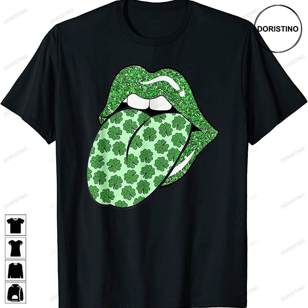 Dripping Lip Biting Funny Shamrock St Patricks Day Limited Edition T-shirts