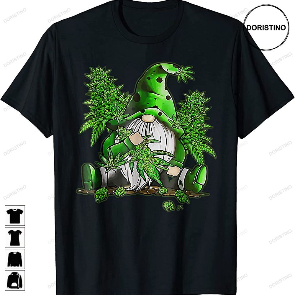 Funny Gnome Pot Leaf 420 Marijuana Weed St Patricks Day Awesome Shirts