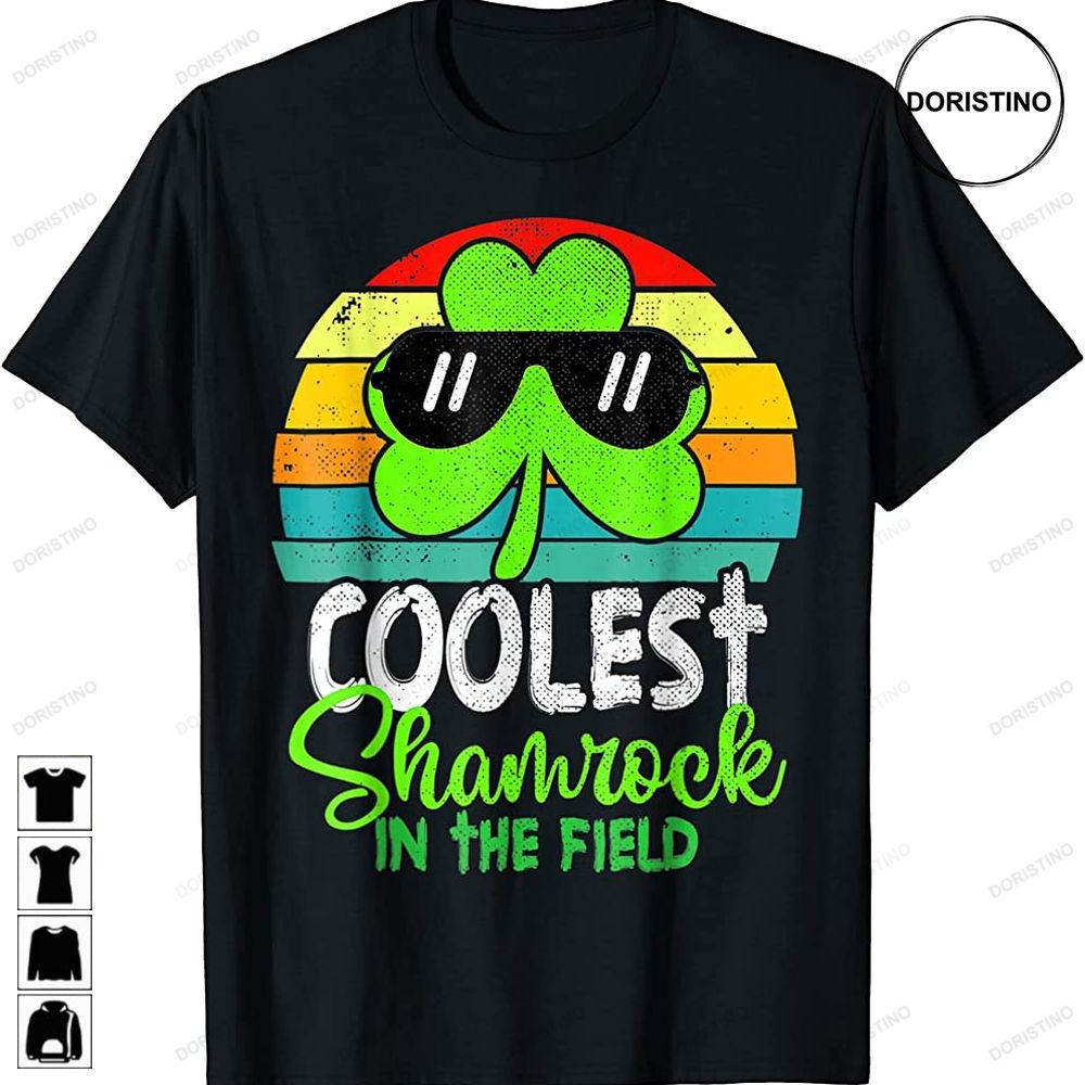 Funny Happy St Patricks Day Cutest Shamrock In The Field Awesome Shirts