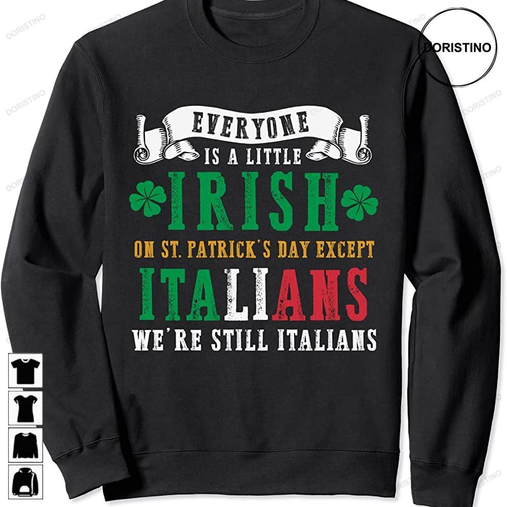 Funny Italian Irish Stpatricks Day Design Shenanigans Awesome Shirts