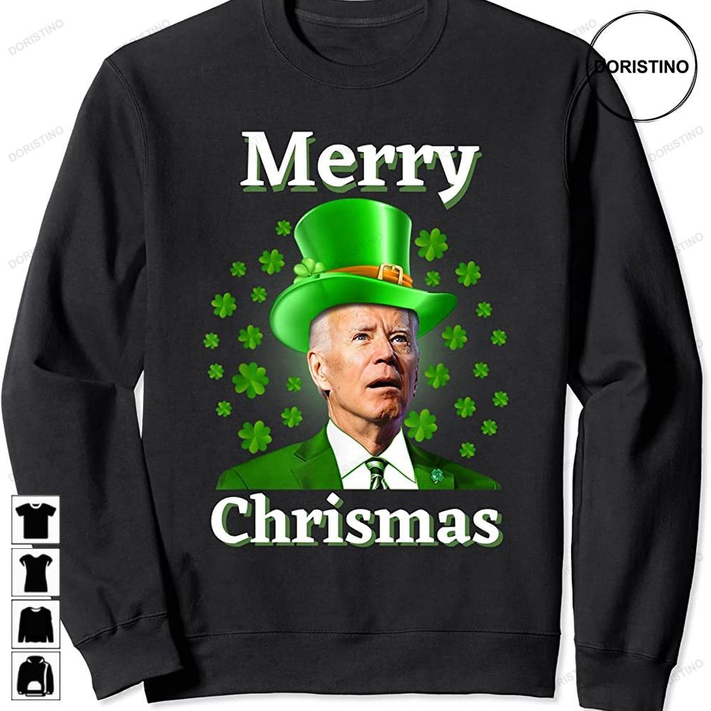 Funny Joe Biden Merry Christmas Confused St Patricks Day Trending Style