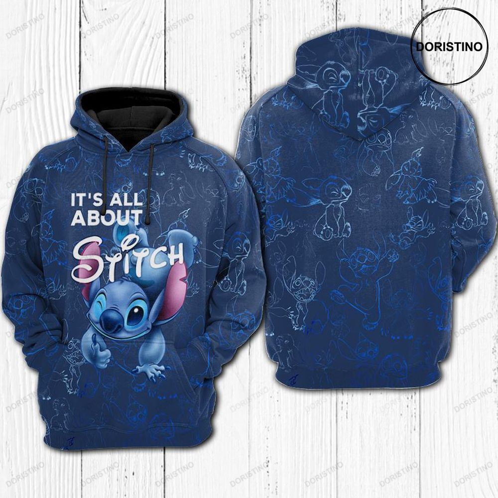 Its All About Stitch All Over Print Hoodie