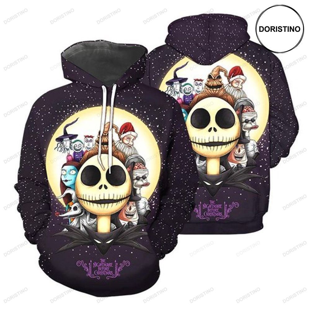 Jack Skellington And Other Characters The Nightmare Before Christmas Limited Edition 3d Hoodie