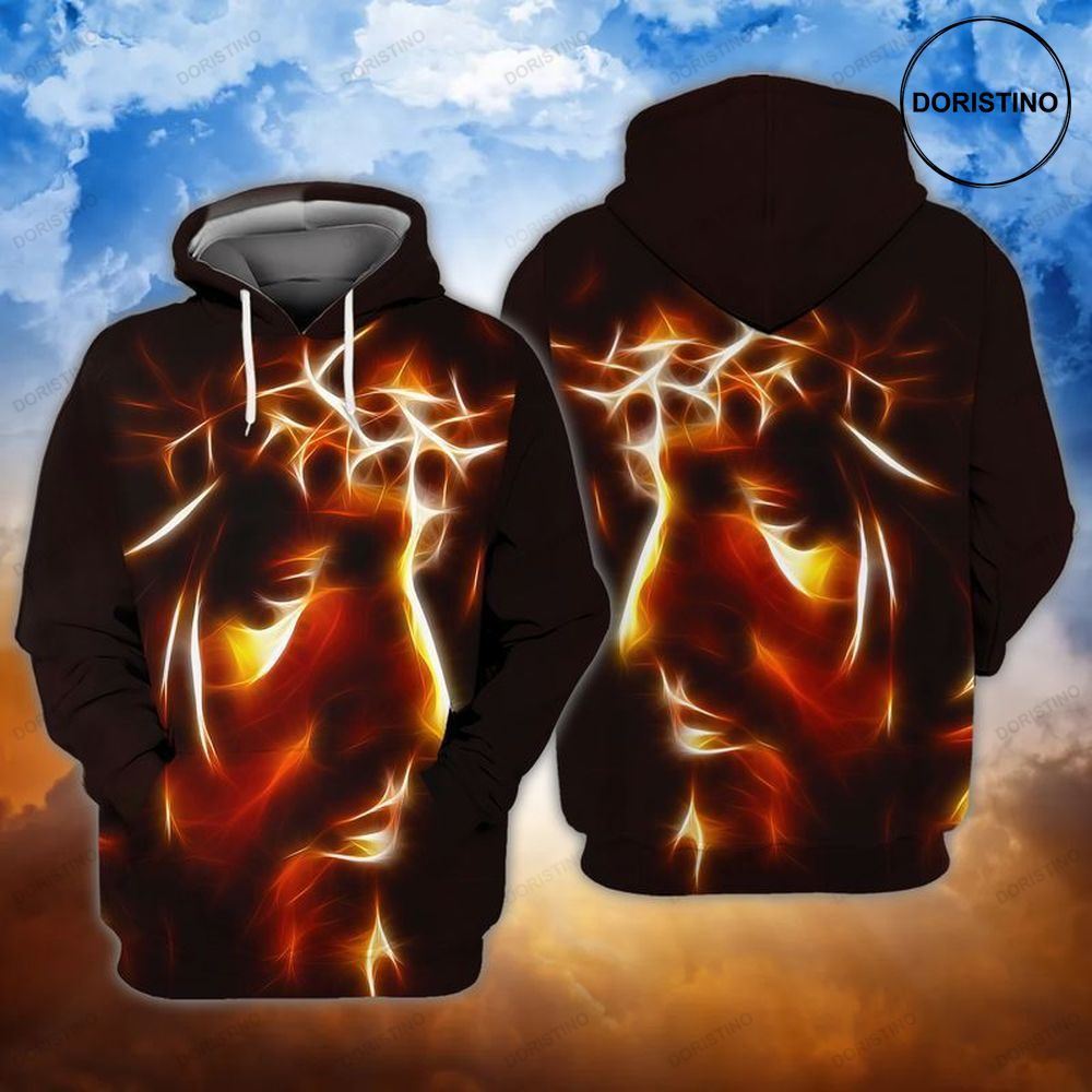 Jesus And Light Awesome 3D Hoodie