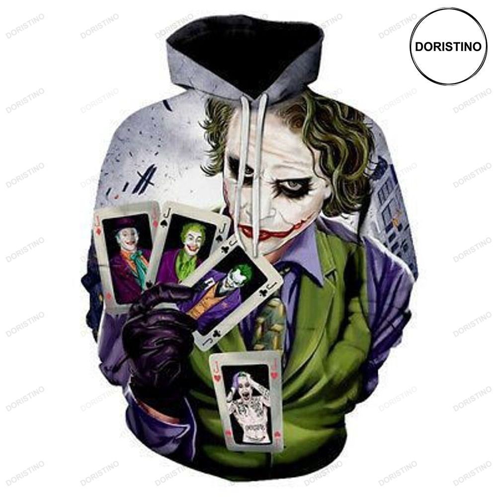 Joker And Cards All Over Print Hoodie