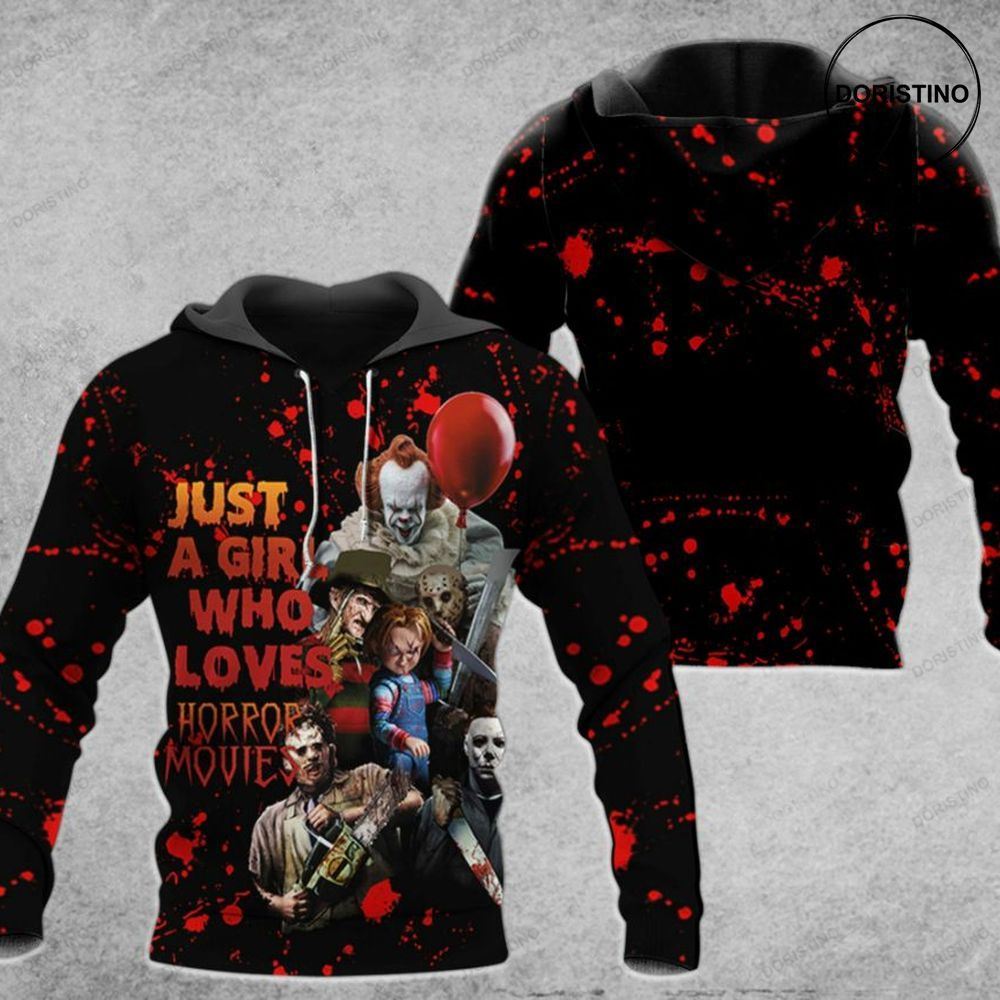 Just A Girl Who Loves Horror Movies Halloween V2 Limited Edition 3d Hoodie