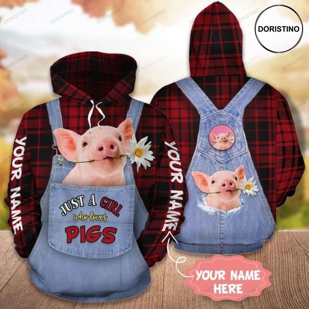 Just A Girl Who Loves Pigs Full Ing All Over Print Hoodie
