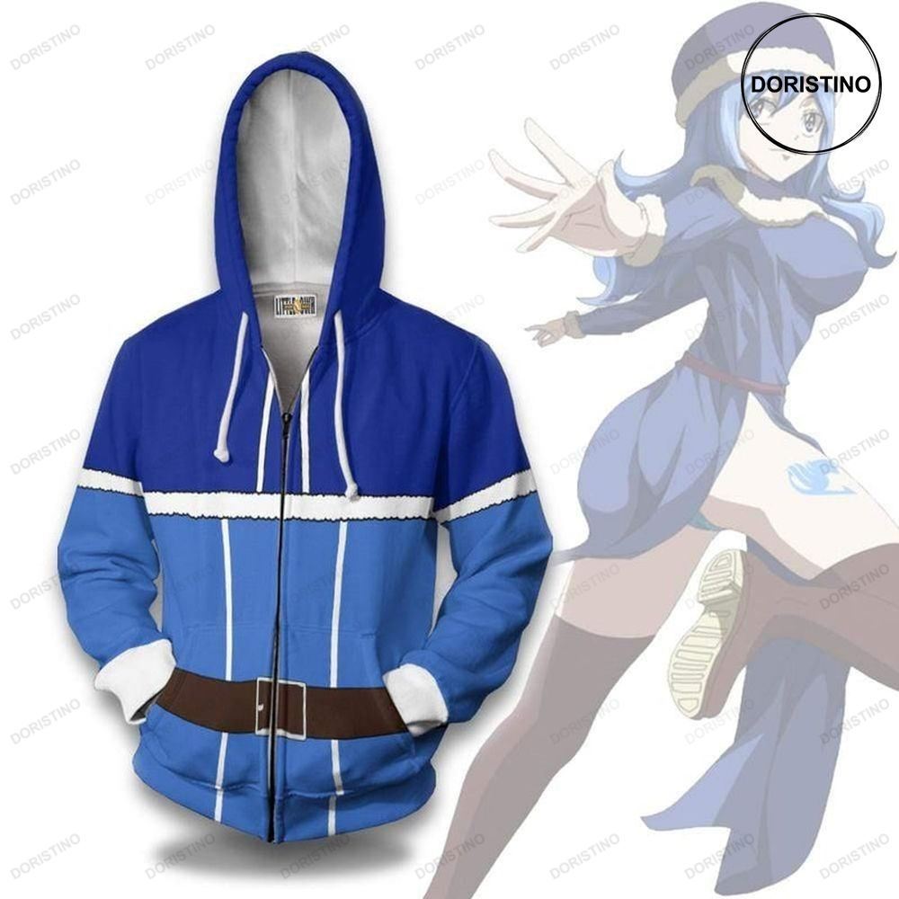 Juvia Lockser Fairy Tail Amine Casual Cosplay Costume Limited Edition 3d Hoodie