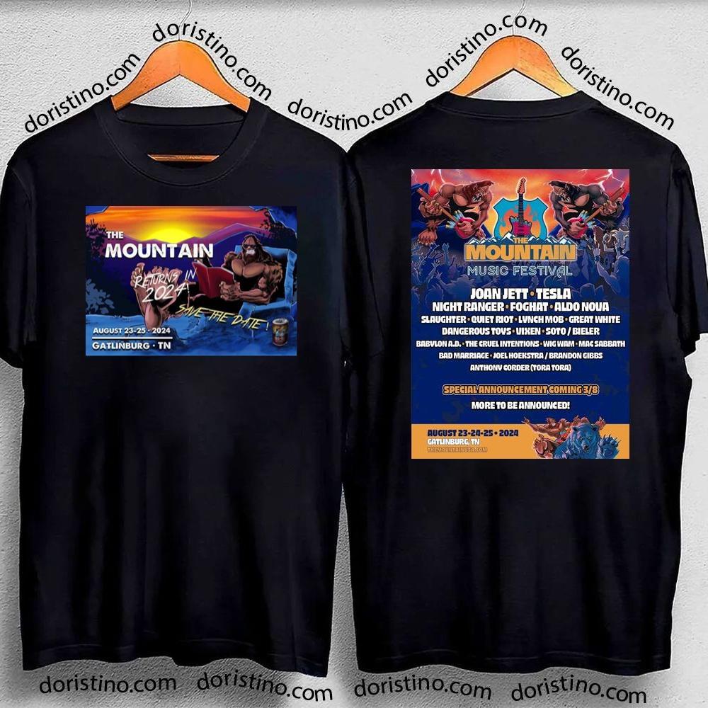 Mountain Music Festival 2024 Double Sides Awesome Shirt