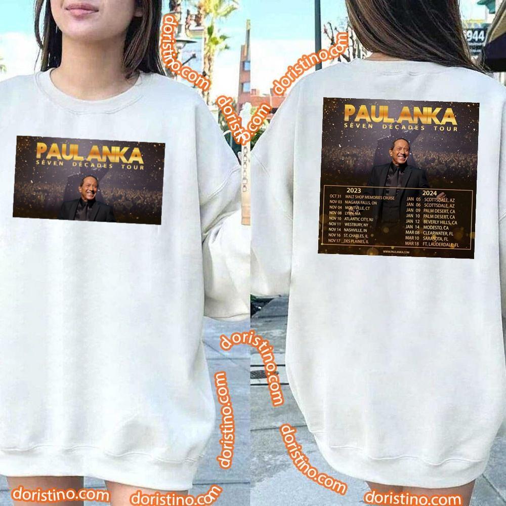 Paul Anka Tour 2023 2024 Double Sides Tshirt