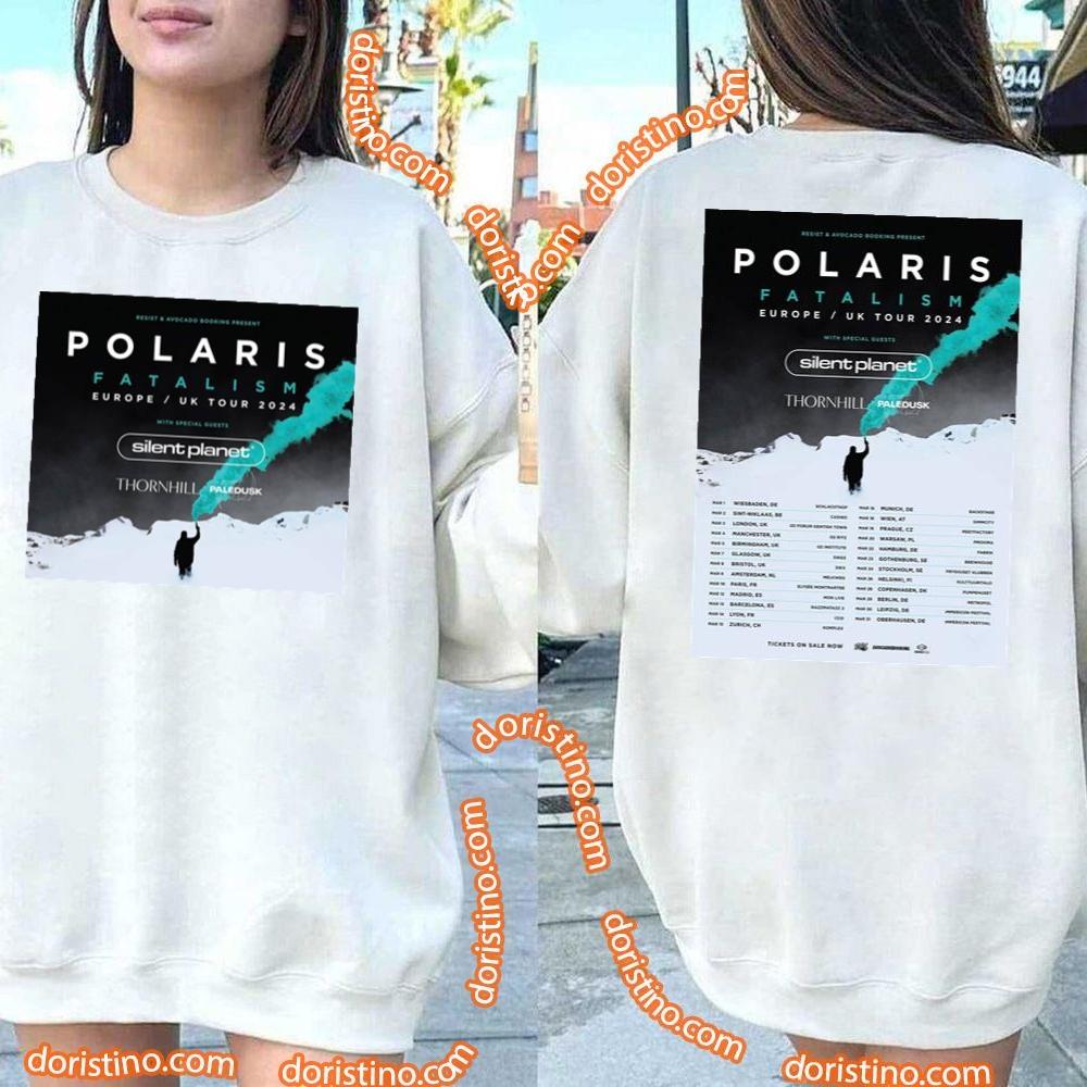 Polaris Fatalism Eu Uk Tour Dates 2024 Silent Planet Double Sides Awesome Shirt