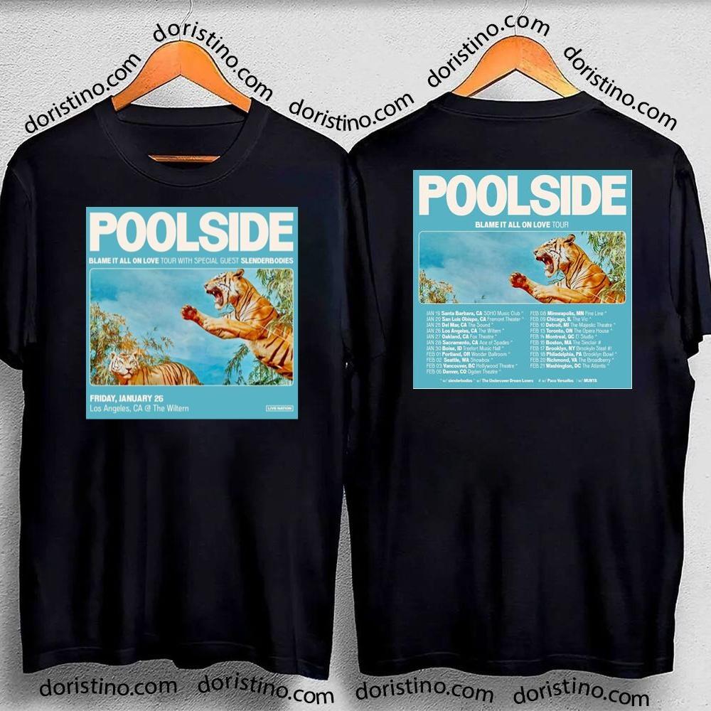 Poolside Slenderbodies 2024 Tour Double Sides Awesome Shirt