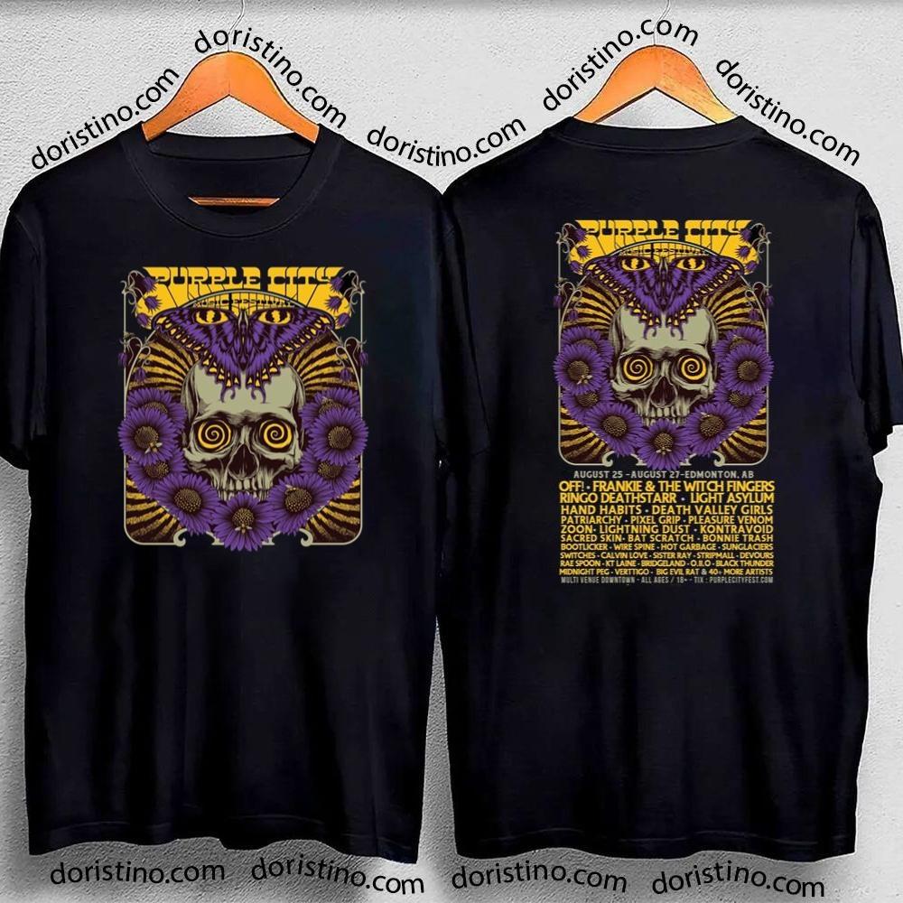 Purple City Music Festival 2023 Double Sides Shirt