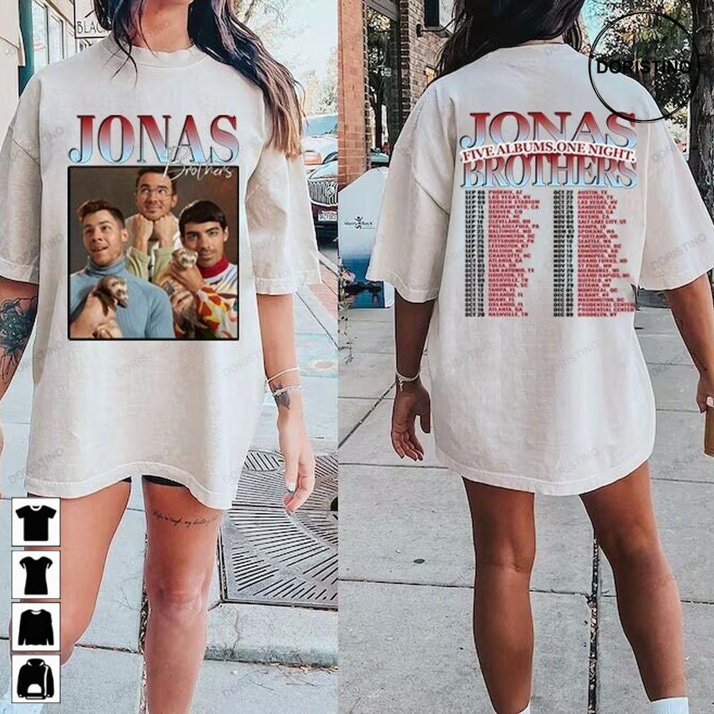 Retro Jonas Brothers Double Sided Concert 2023 Retro Cassette Double Sides Shirt
