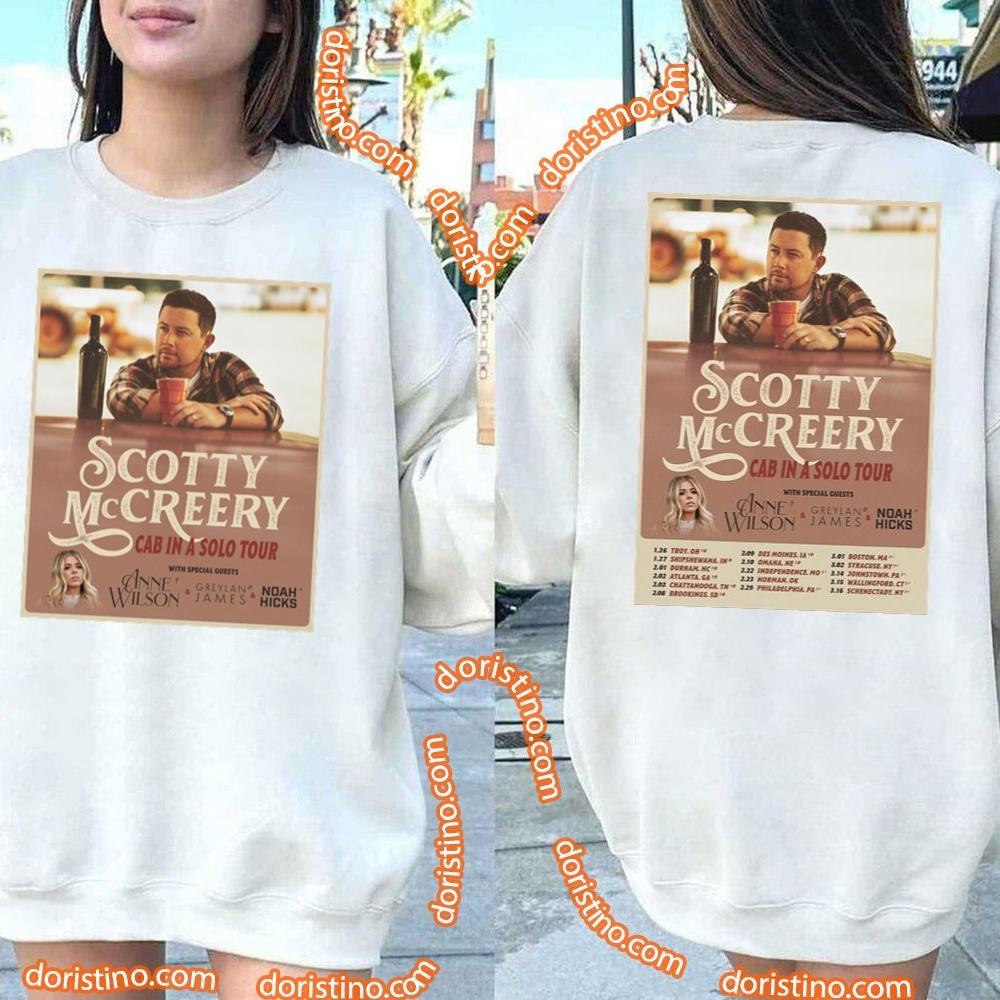 Scotty Mccreery 2024 Tour Dates Double Sides Awesome Shirt
