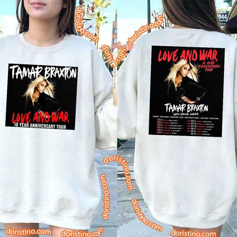 Tamar Braxton Tour 2024 Double Sides Shirt