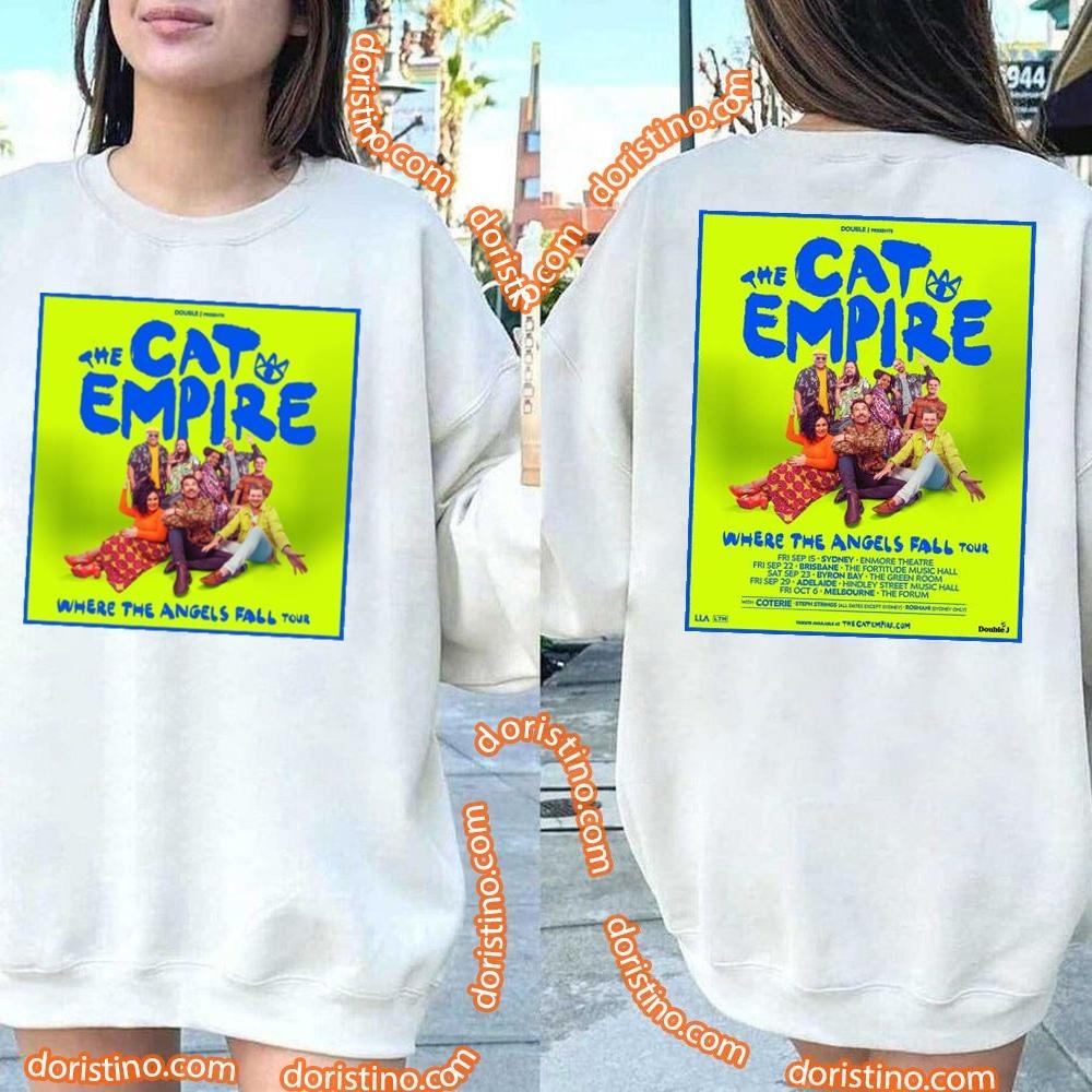 The Cat Empire Where The Angels Fall Tour 2023 Sep Oct Double Sides Awesome Shirt