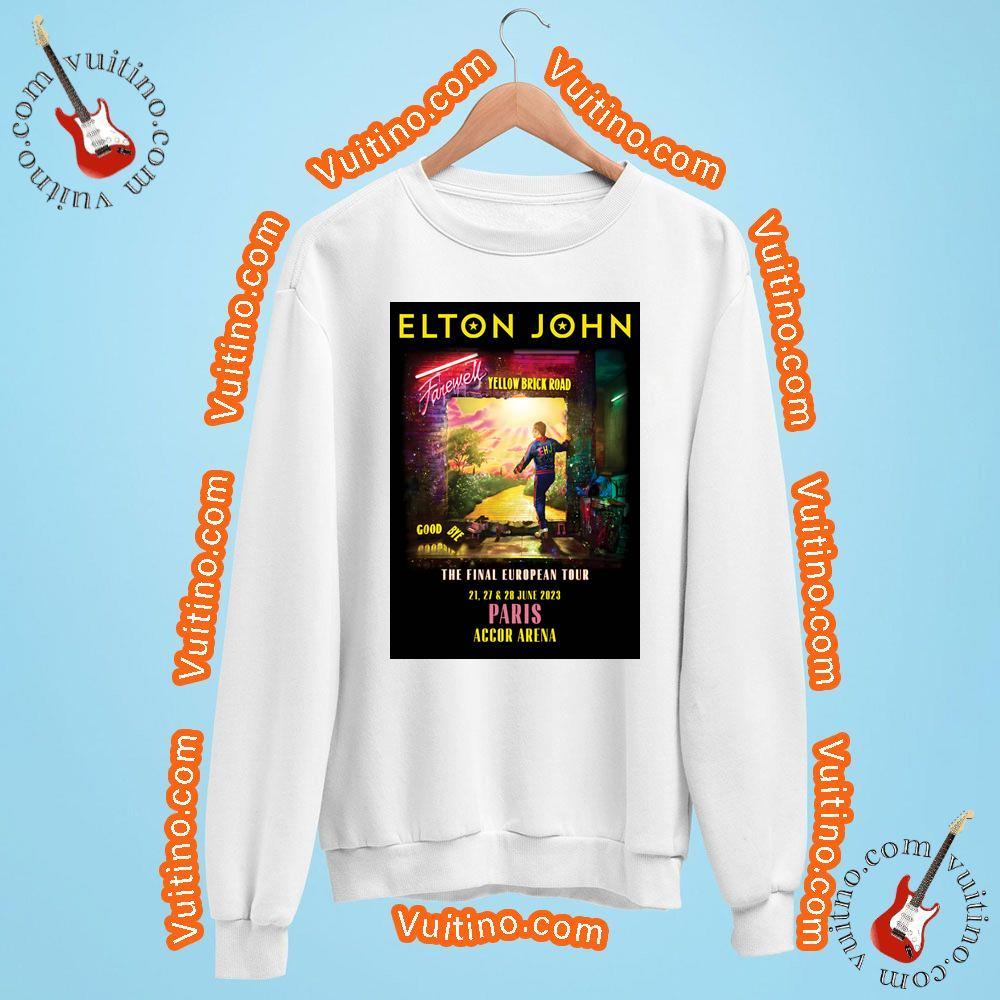 Elton John Farewell Yellow Brick Road Eu Tour Paris Accor Area Shirt