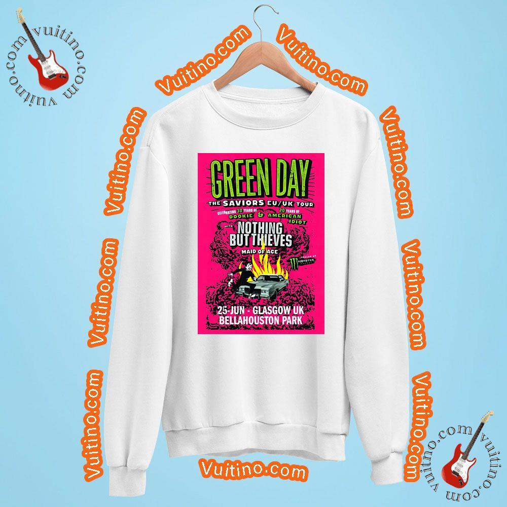 Green Day The Saviors 2024 Uk Tour Glasgow Bellahouston Park 25 June 2024 Shirt