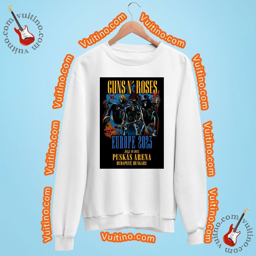 Guns N Roses 2023 Budapest Hungary Pusks Arena Shirt