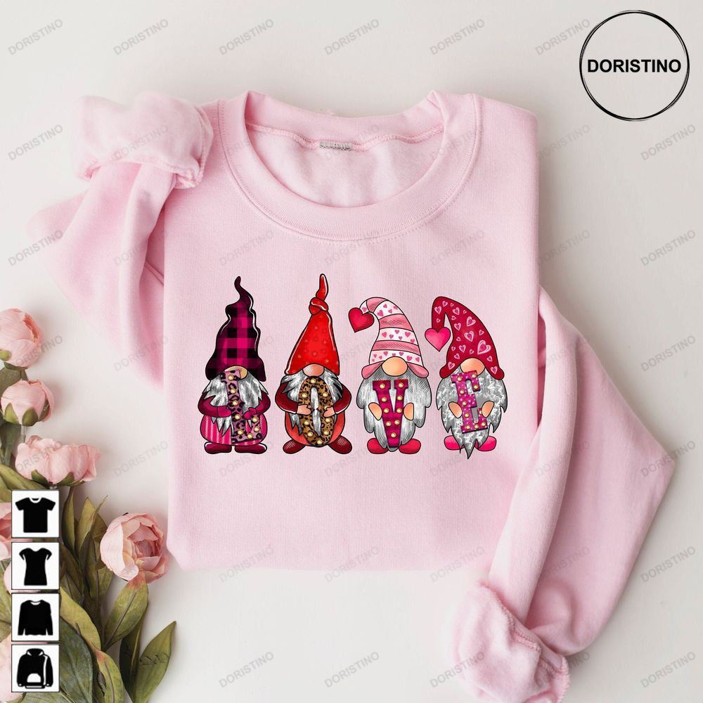 Love Gnome Valentines Gnome Heart Valentines Day For Women Valentines Day Gift Happy Valentine's Day Awesome Shirts