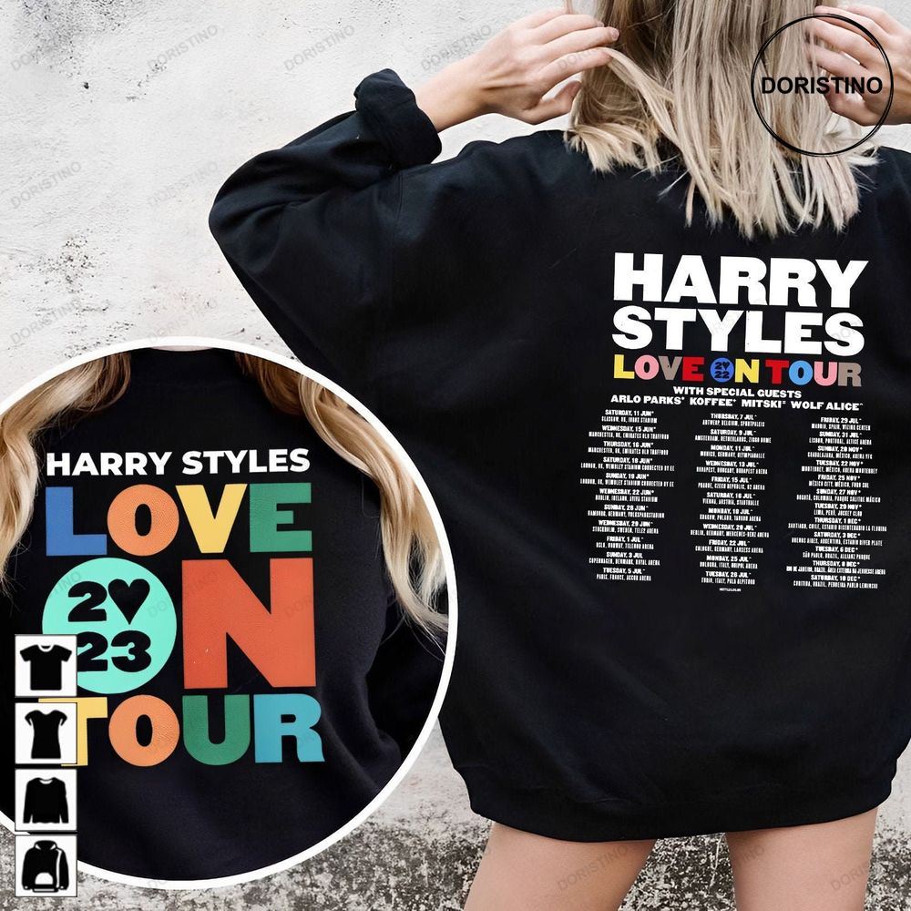 Love On Tour 2023 Harry's House Two Side Vintage Harrys House 2023 Harry's House Tour 2022 Limited Edition T-shirts