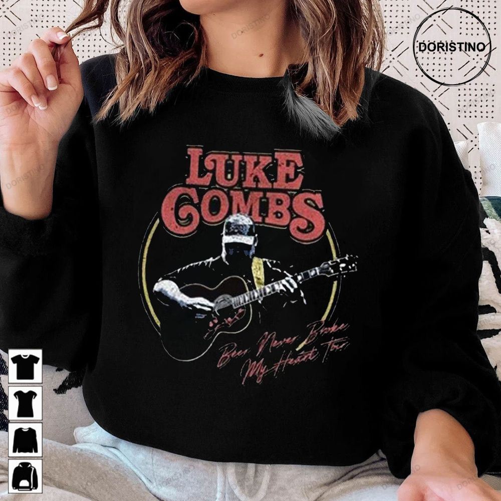 Luke Combs Beer Never Broke My Heart Country Music Luke Combs Western Cowboy Cowgirl Tee Music Concert Awesome Shirts