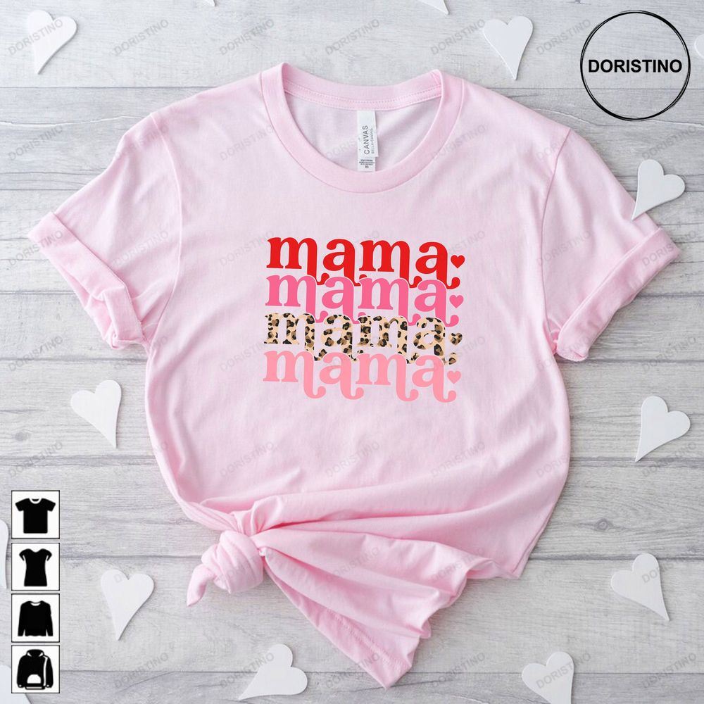 Mama's Valentine Groovy Mother And Daughter Valentines Tee Mommy And Me Valentines Matching Mom And Son Hear Awesome Shirts