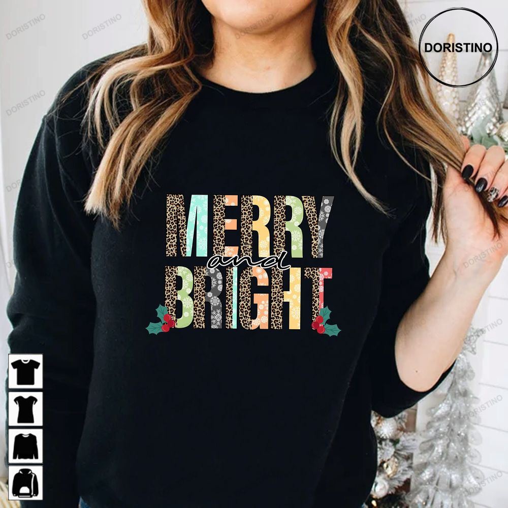 Merry Bright Christmas Trees Christmas Holiday Womens Holiday Christmas Awesome Shirts