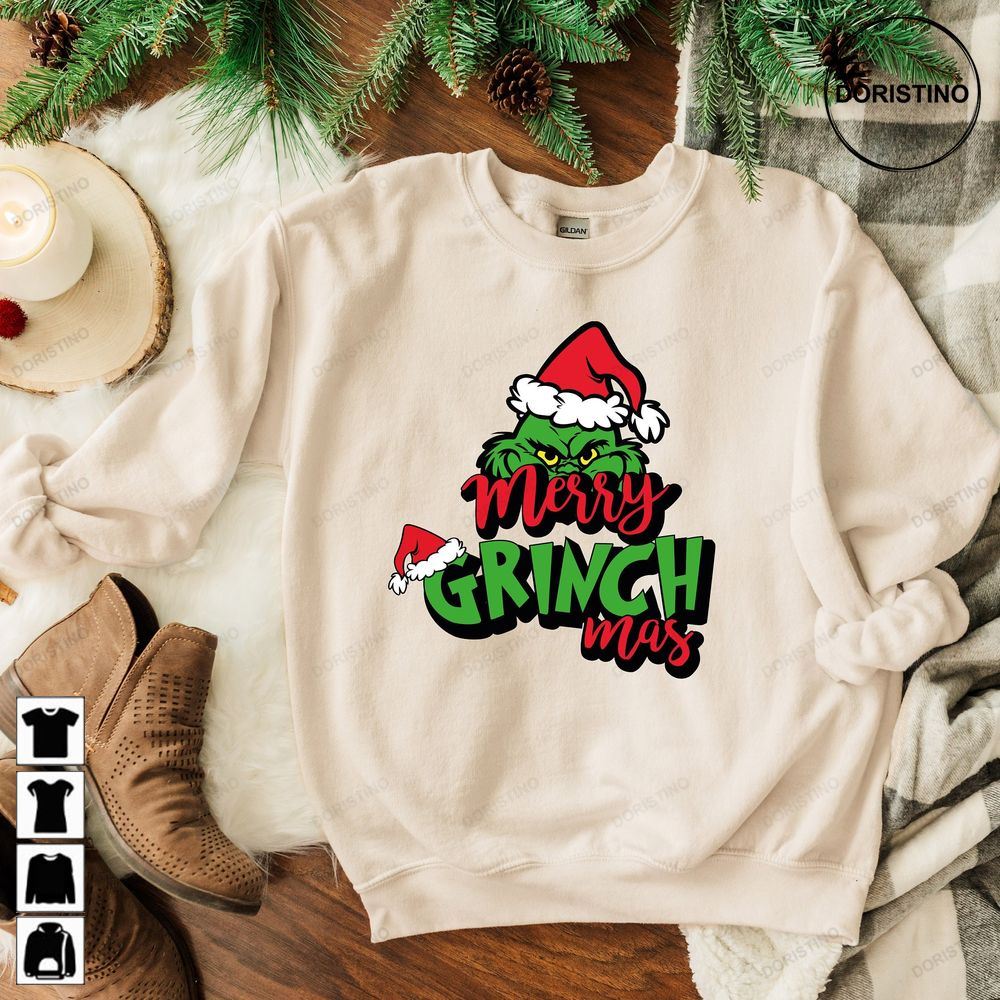 Merry Grinchmas Or • Grinch Poses • Merry Christmas • Merry Grinchmas • Funny Christmas Gift 52pe2 Limited Edition T-shirts
