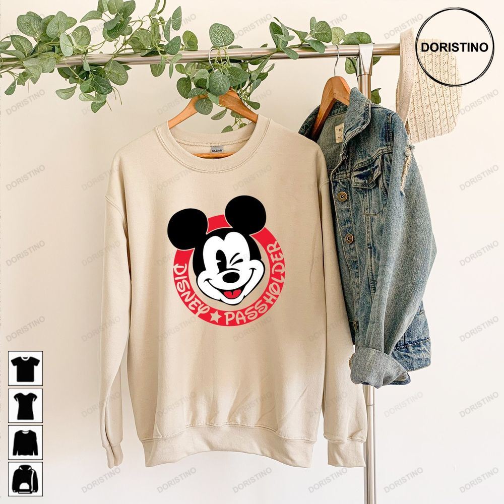 Mickey Disney Disney Unisex Crewneck Disney Mickey Awesome Shirts