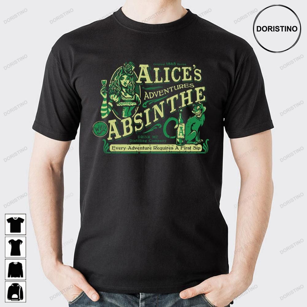 Vintage Alice's Adventures With Absinthe Doristino Awesome Shirts