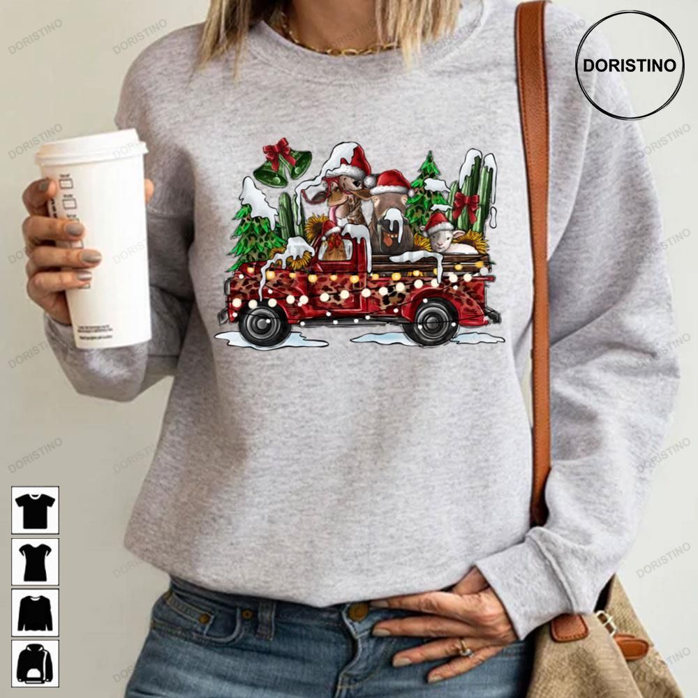 Christmas Farm Cow Sheep Awesome Shirts