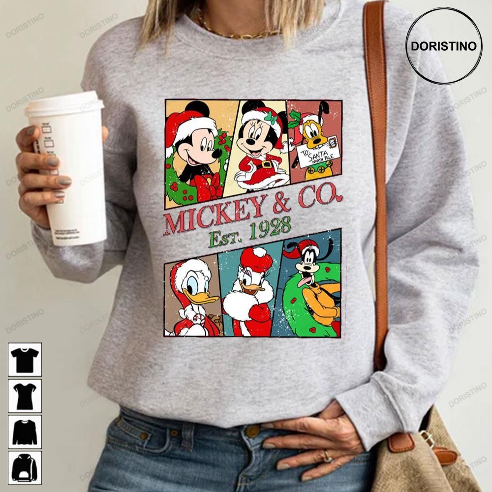 Christmas And Co Est 1928 Disney Characters Awesome Shirts