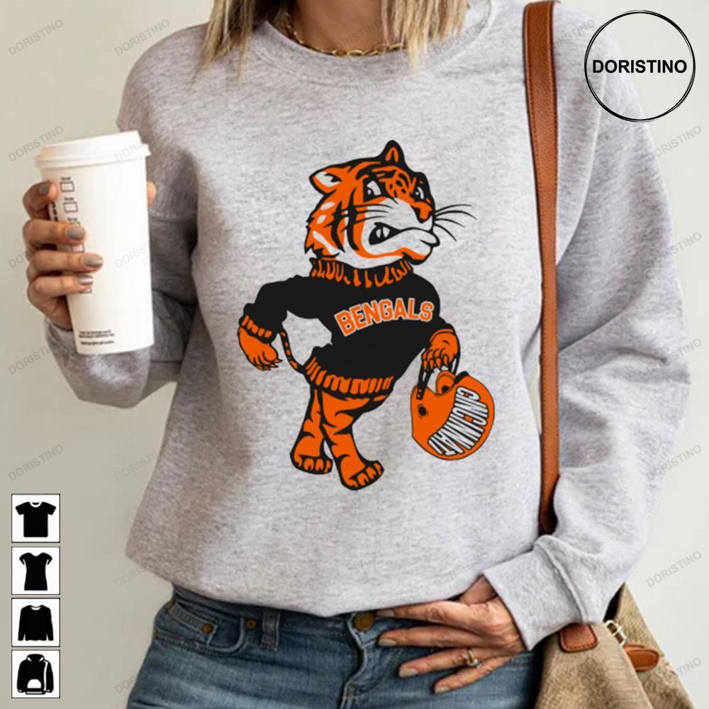 Cincinnati Bengals Retro Mascot Fan Design For Fans Football Awesome Shirts