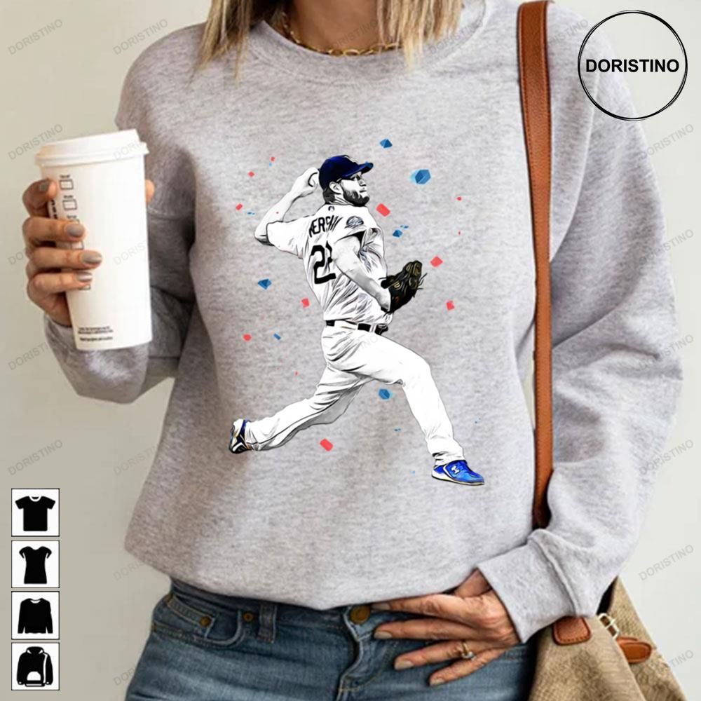 Clayton Kershaw Graphic Art Baseball Awesome Shirts