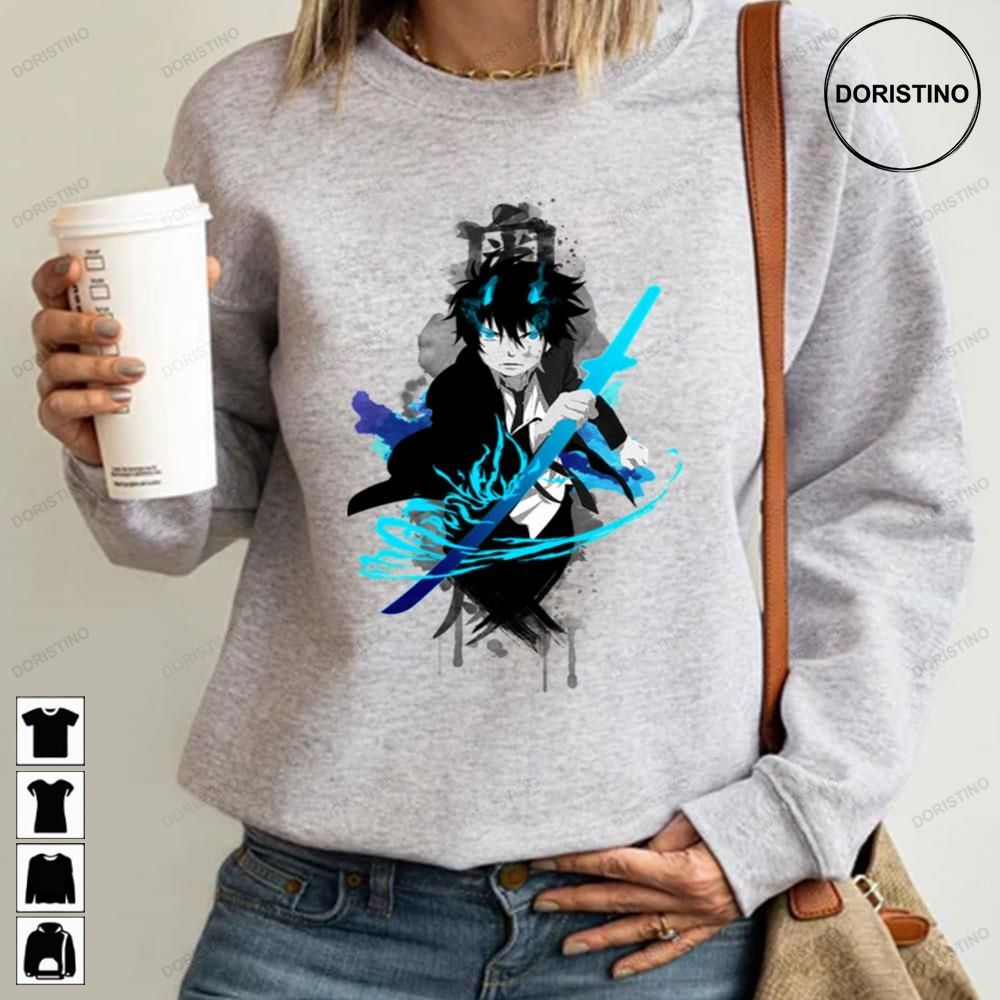 Colorful Digital Art Of Rin Okumura Ao No Exorcist Vintage Anime Awesome Shirts